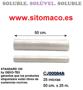 ENTRETELA SOLUBLE  25 micras - 50 cm. ROLLO 25 METROS